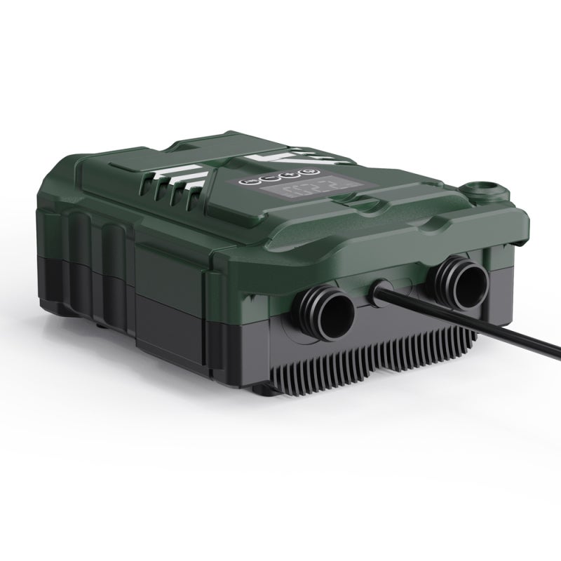 Portable Pump: 120W Dual Motor, LED Display With Auto Shut Off, Compact Green Inflatable Pump - 7 Versatile Nozzles, Multiple Inflation Modes for Paddle Board, Inflatable Boat, Outdoor Water Activitie - Image 2