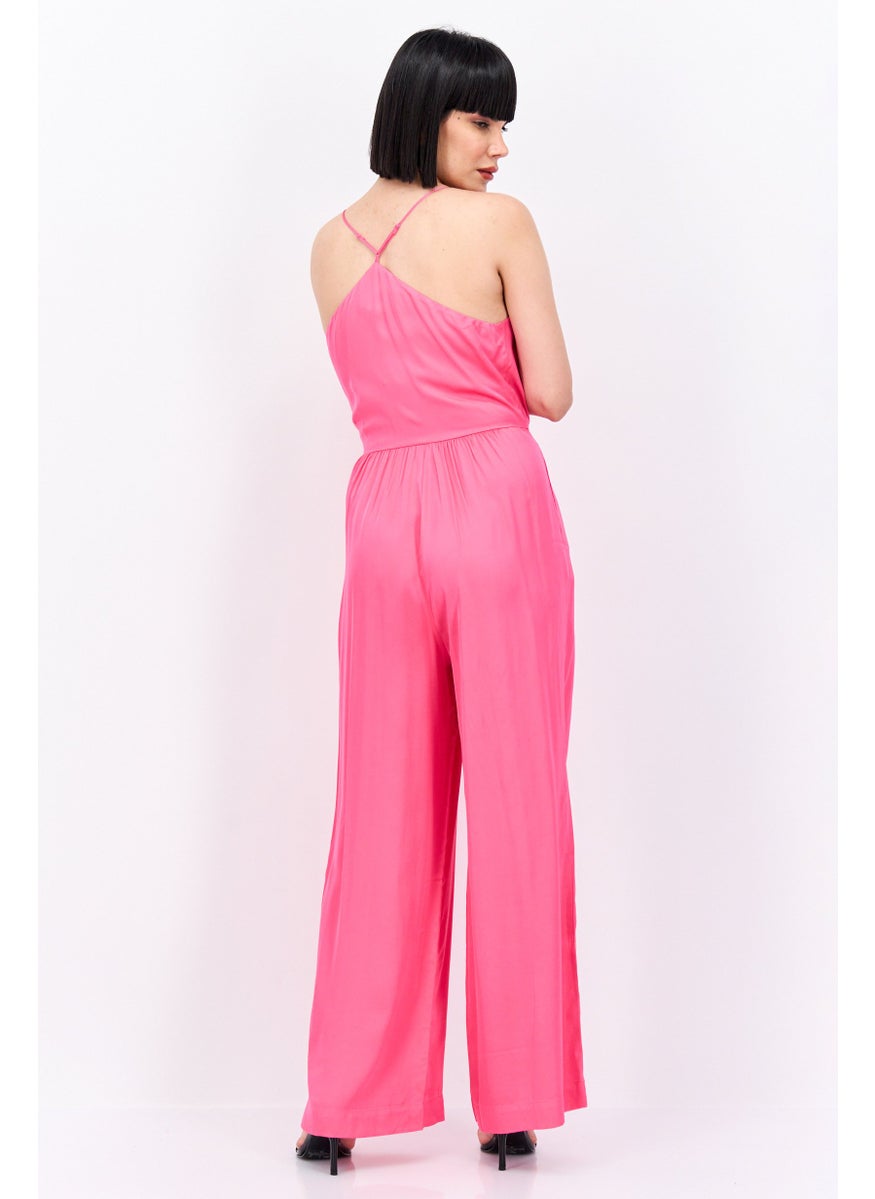 Scotch & Soda Women Plain Sleeveless Jumpsuit, Pink  - Image 2