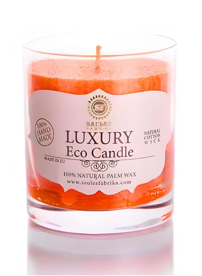 Saules Fabrika - Luxury Handmade Scented Palm Wax Candle - Apple Cake Aroma - 180g in Glass Jar - Saules Fabrika Premium Candle for Home Décor and Gifting - Single Piece - Image 1