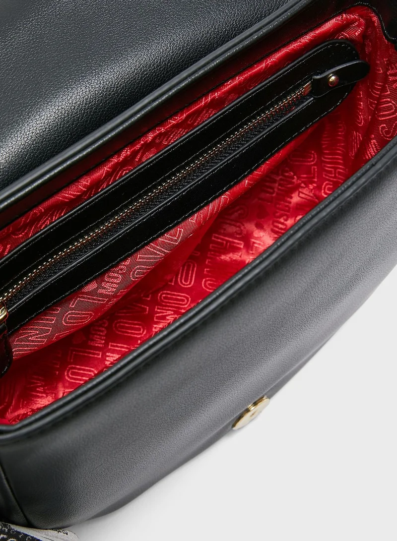 Love Moschino Logo Printed Crossbody With Scarf