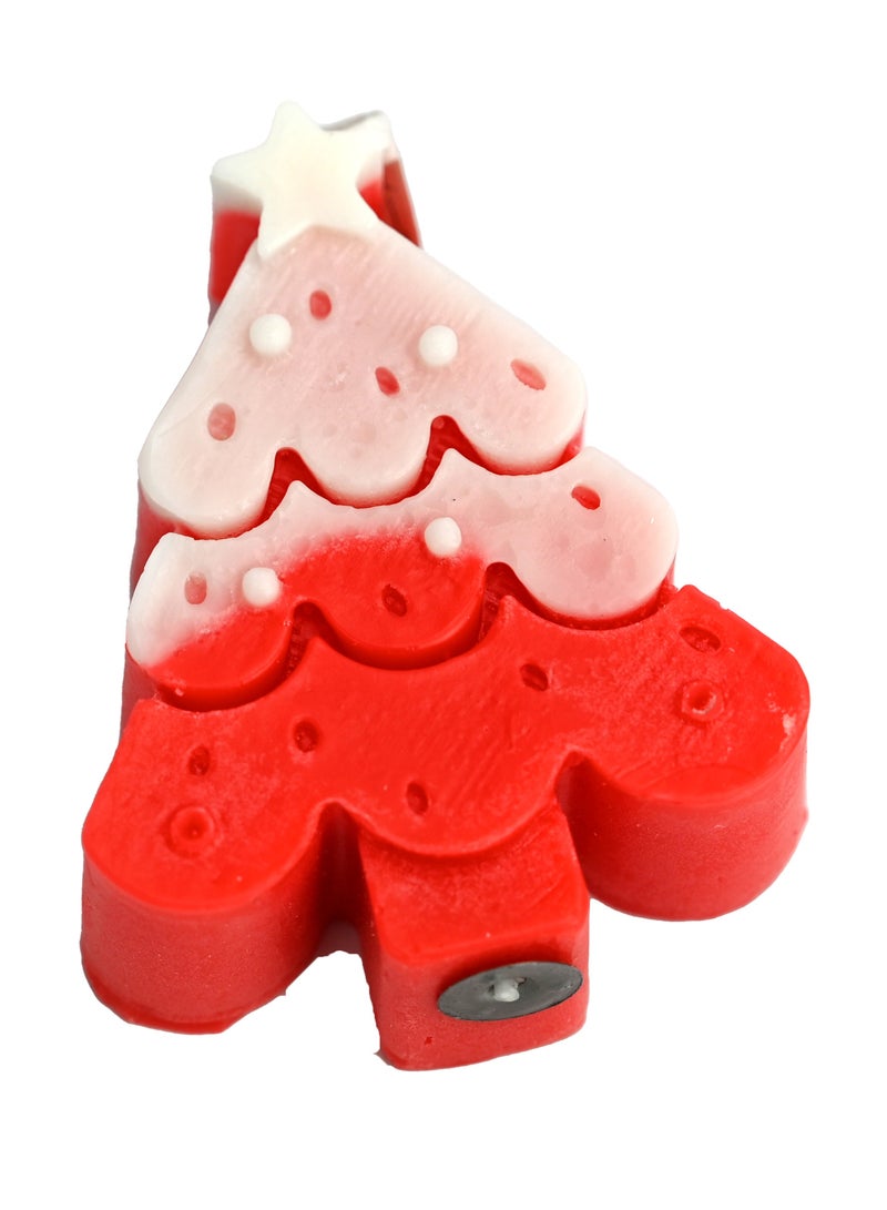 Winter Tree Shaped Scented Candle Red & White/Home Decor Scented Candles/Cute Pretty Seasons Holiday Candle/Candles For Welcome Home Décor/Candle As Ramadan Gifts For Women  - Image 2
