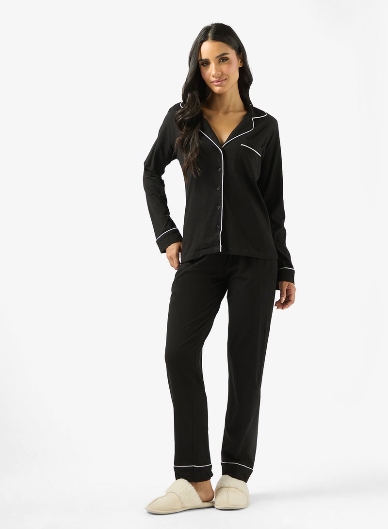 جينجر طقم بيجامة وقميص قطني مريح - Image 5