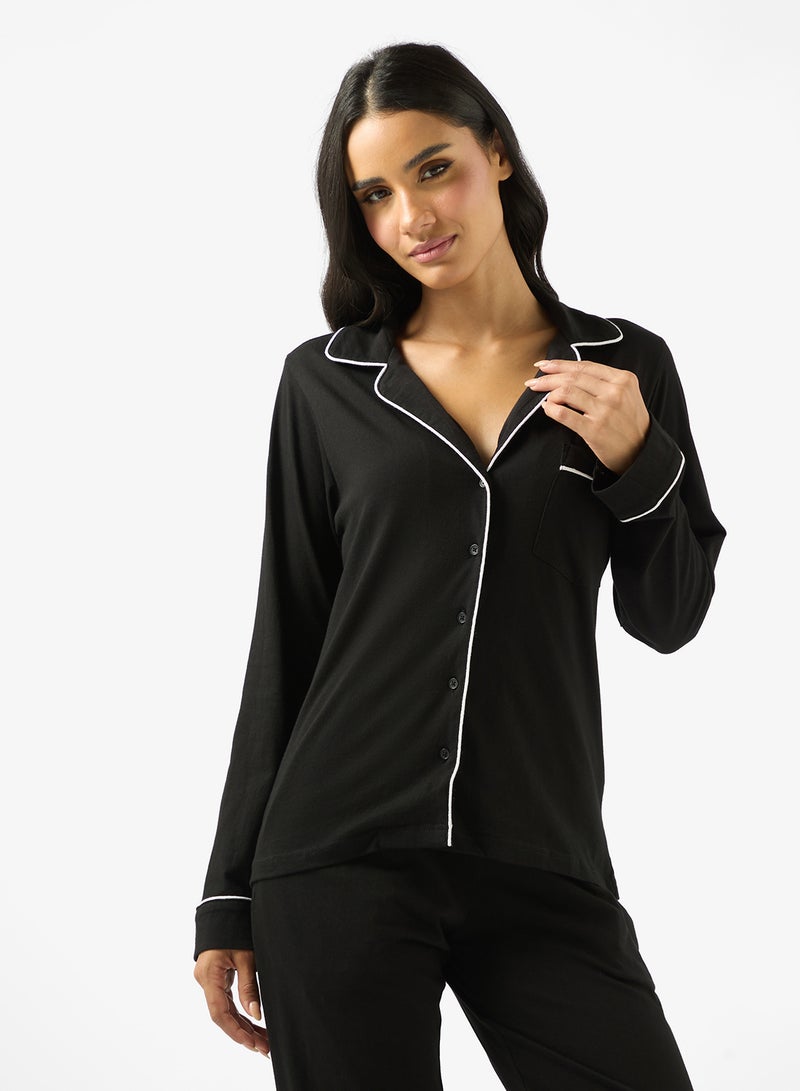 جينجر طقم بيجامة وقميص قطني مريح - Image 3