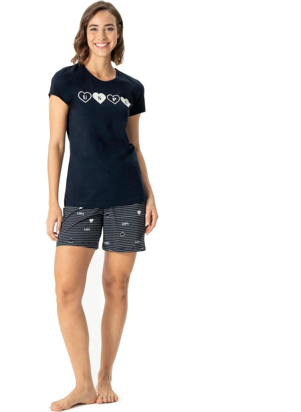 BASE. Polo Assn. Women's Navy Blue Round Neck Shorts Set - pzsku/Z669DED8AFD3FEEAC9917Z/45/_/1730556845/b71d9b3b-a3d1-48c3-a17d-a4b1b5e9b324