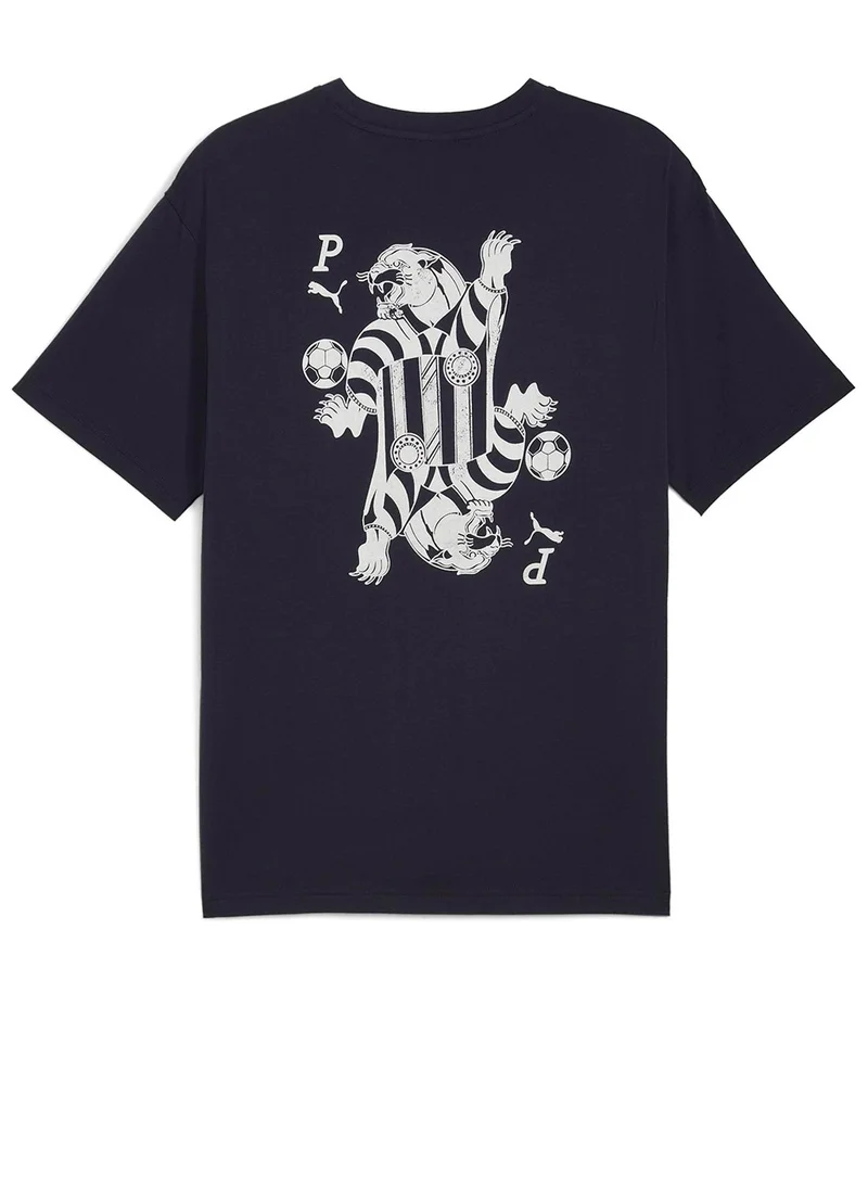 PUMA new navy Graphic Card Play Relaxed T-Shirt for Men | Best Price UAE