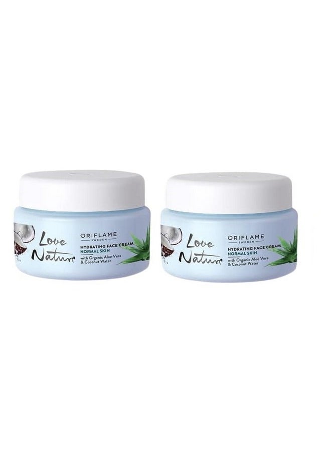 Oriflame Love Nature Hydrating Face Cream With Organic Aloe Vera And Coconut Water 50 X 2 Ml - Pack Of 2 - Business Buzz  - Image 5