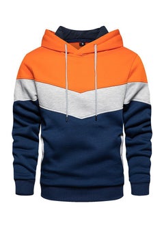 KUYING New Color Blocked Hooded Casual Sports Top  - Image 1