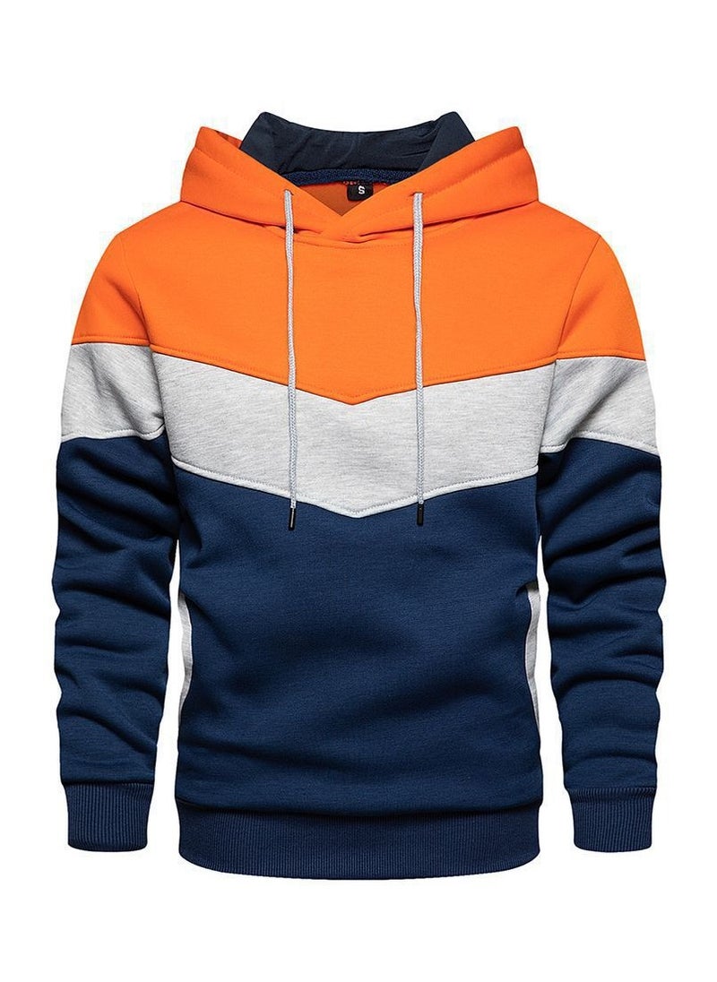 KUYING New Color Blocked Hooded Casual Sports Top  - Image 1