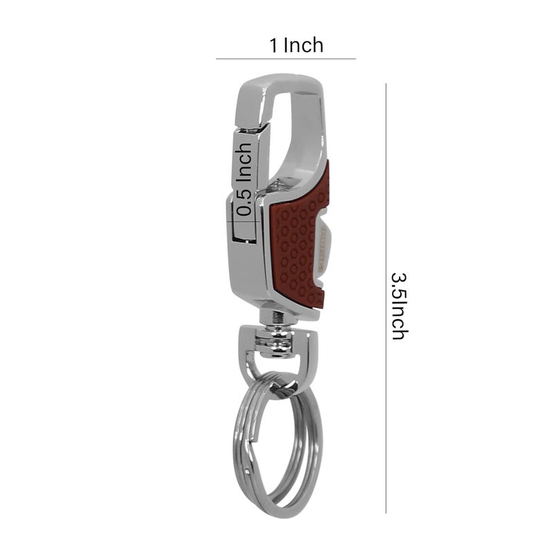 TechPro Stainless Steel Keychain Heavy Duty Key Chain For Men And Women Key Ring, 3718 Blue - Image 3