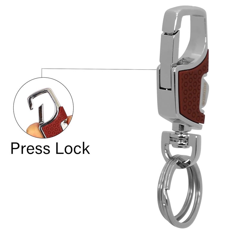 TechPro Stainless Steel Keychain Heavy Duty Key Chain For Men And Women Key Ring, 3718 Blue - Image 5