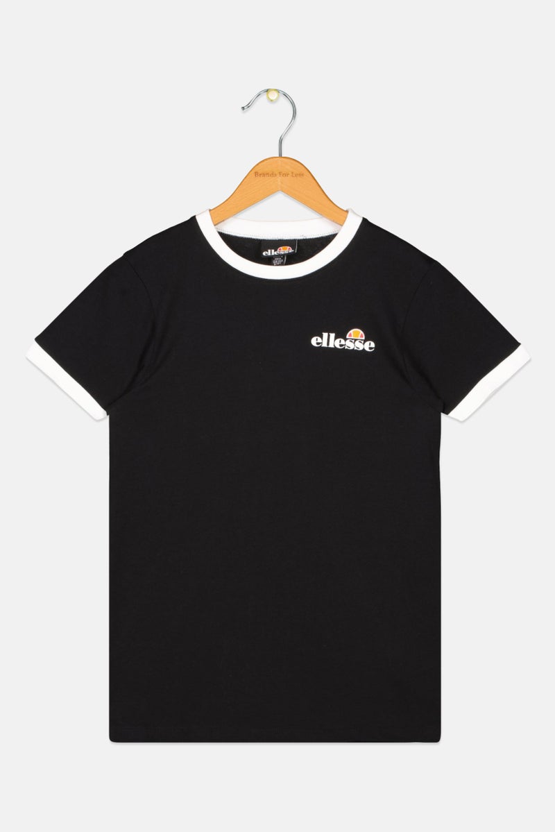 Ellesse تي شيرت تدريب قصير الأكمام للأولاد، أسود - Image 1