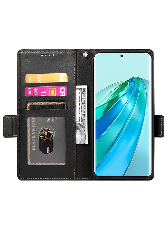 Zaboon Case For Honor X9c Global / Magic7 Lite Side Buckle Magnetic Frosted Leather Phone Case  - Image 4