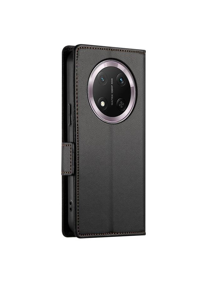 Zaboon Case For Honor X9c Global / Magic7 Lite Side Buckle Magnetic Frosted Leather Phone Case  - Image 3
