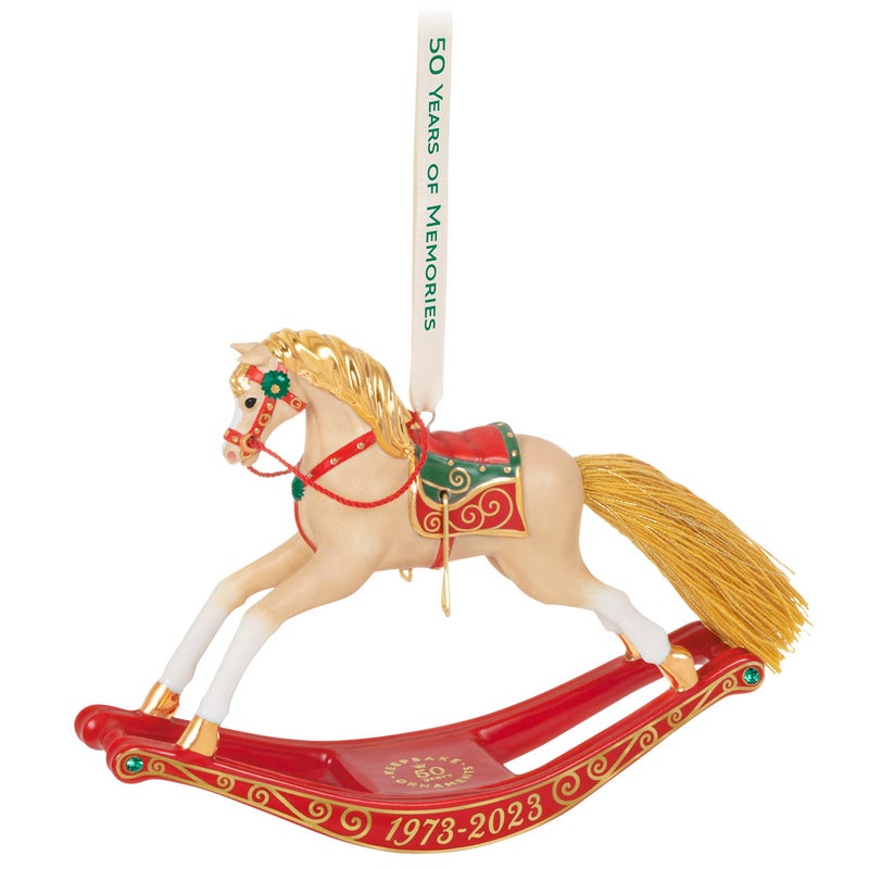 Hallmark Keepsake Hallmark Keepsake Christmas Ornament 2023 50 Years of Memories Rocking Horse Special Edition Porcelain Ornament