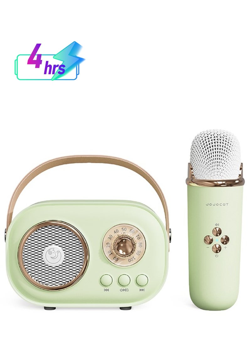GULFLINK C20 PLUS Mini Wireless BT Audio Home Singing Karaoke Integrated Microphone Speaker Stereo Home KTV Set Handsfree Call Green  - Image 1