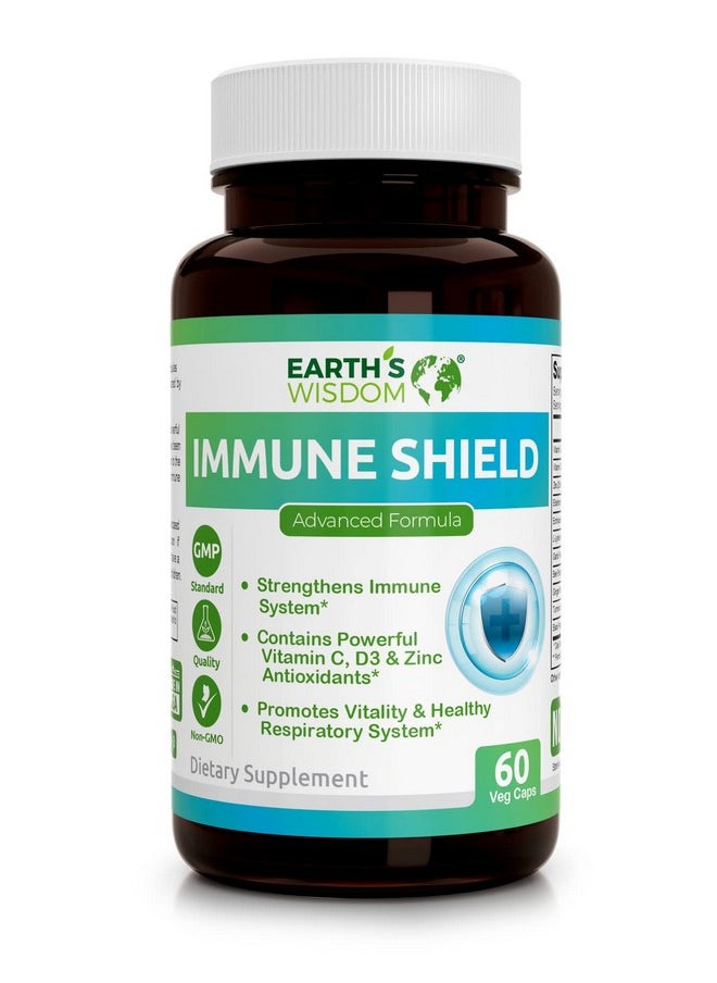 Earth's Wisdom - Vitamin D3 5000 Iu Vitamin C 1000Mg Zinc 50Mg Immune Support Supplement Adults With Elderberry Echinacea Garlic Lysine Turmeric Ginger Propolis Pepper Gluten Free - Image 1