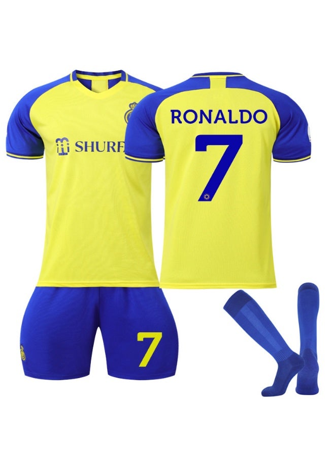 2023/24 Saudi Pro League Al Nassr Home Jersey #7 RONALDO & Al Hilal Away Jersey #10 NEYMAR Soccer Kit
