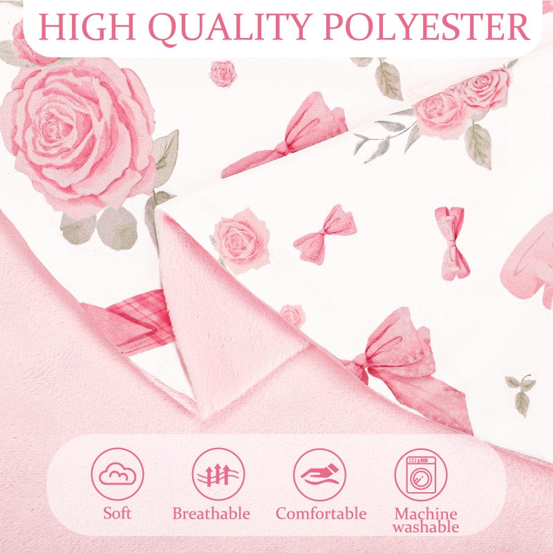 Jundetye Nursing Pillow Cover, Ultra Soft Breastfeeding Pillow Covers for Newborn Baby Boys and Girls, Easy Removal and Machine Washable Slipcover, 1 Pillowcase Only (Pink Rose) - Image 2