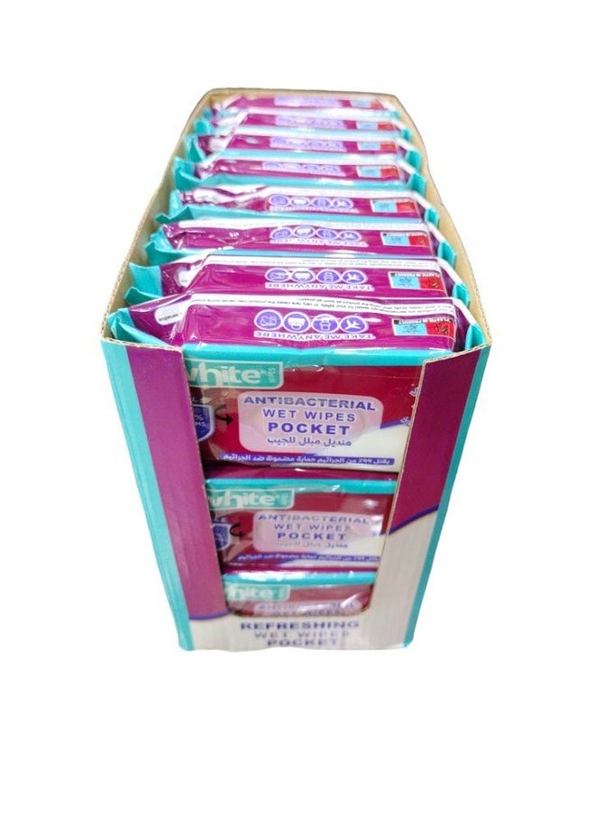 White WET WIPES LAVENDER 24 POCKET  - Image 3