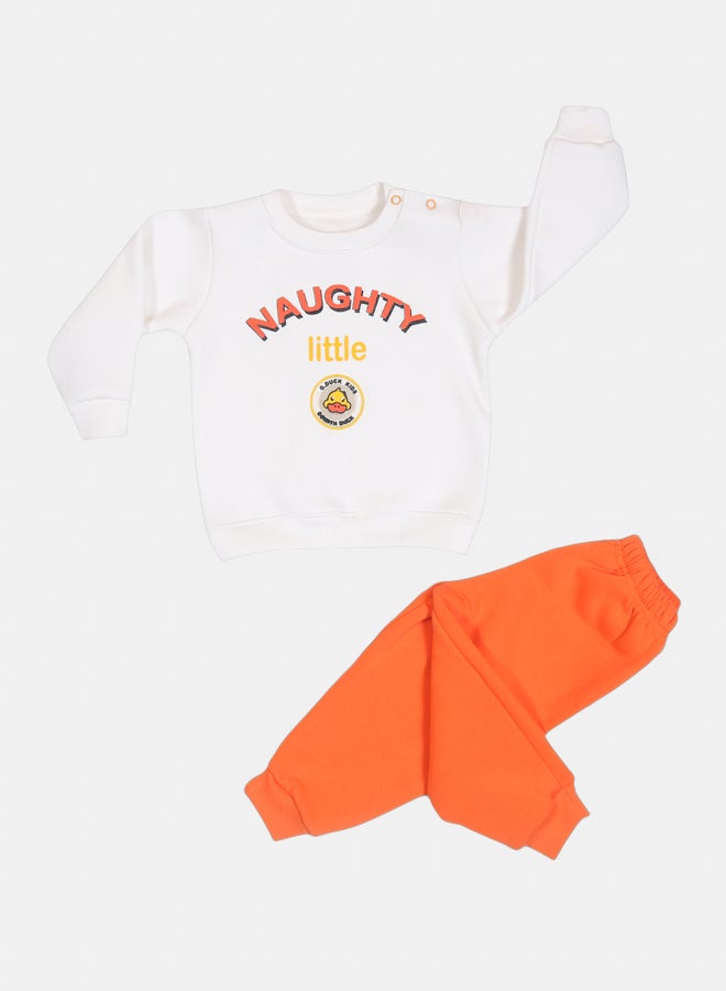 جوكي بيجاما شتوي أطفال أولاد مبطن فليس Duck بطبعة