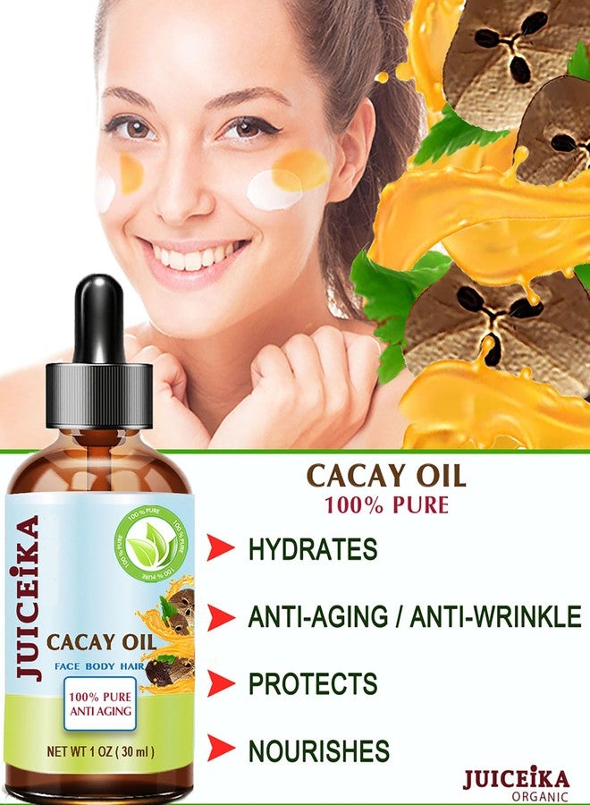 Juiceika CACAY OIL 100% Pure Natural Virgin Unrefined Cold-Pressed Carrier Oil 1 Fl oz 30 ml For Face, Skin, Body, Hair, Lip, Nails - Image 3