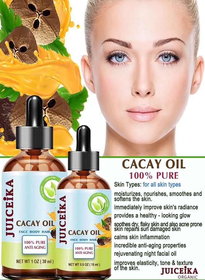 Juiceika CACAY OIL 100% Pure Natural Virgin Unrefined Cold-Pressed Carrier Oil 1 Fl oz 30 ml For Face, Skin, Body, Hair, Lip, Nails - Image 5