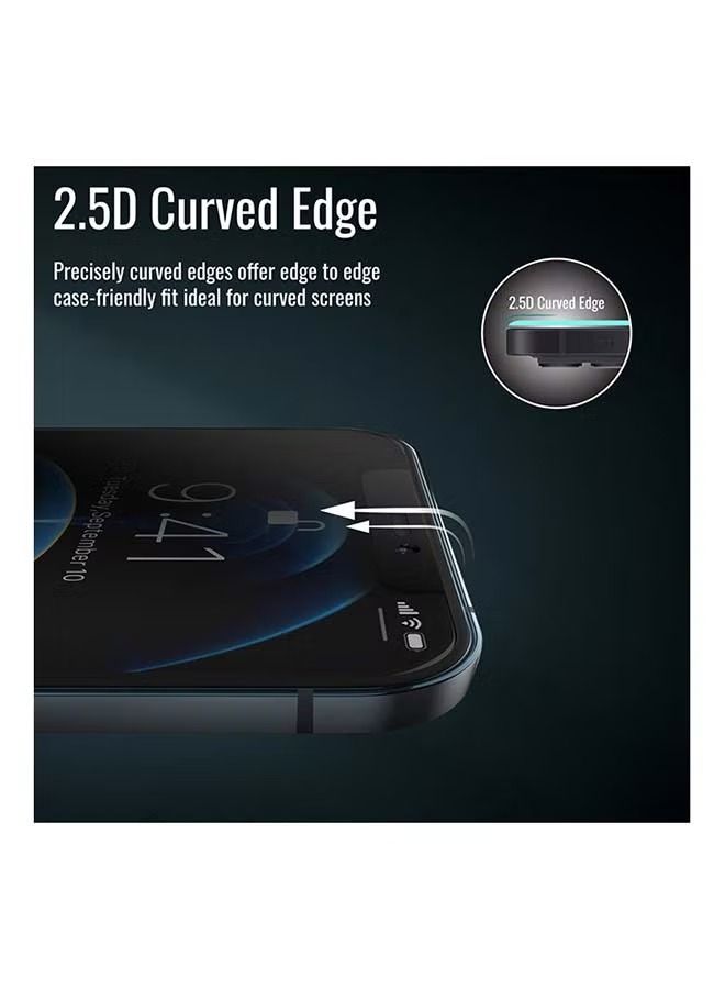 IAF Anti-Glare 9H Tempered Glass Protector with Touch Sensitivity for iPhone 13 Pro Max Black - Image 2