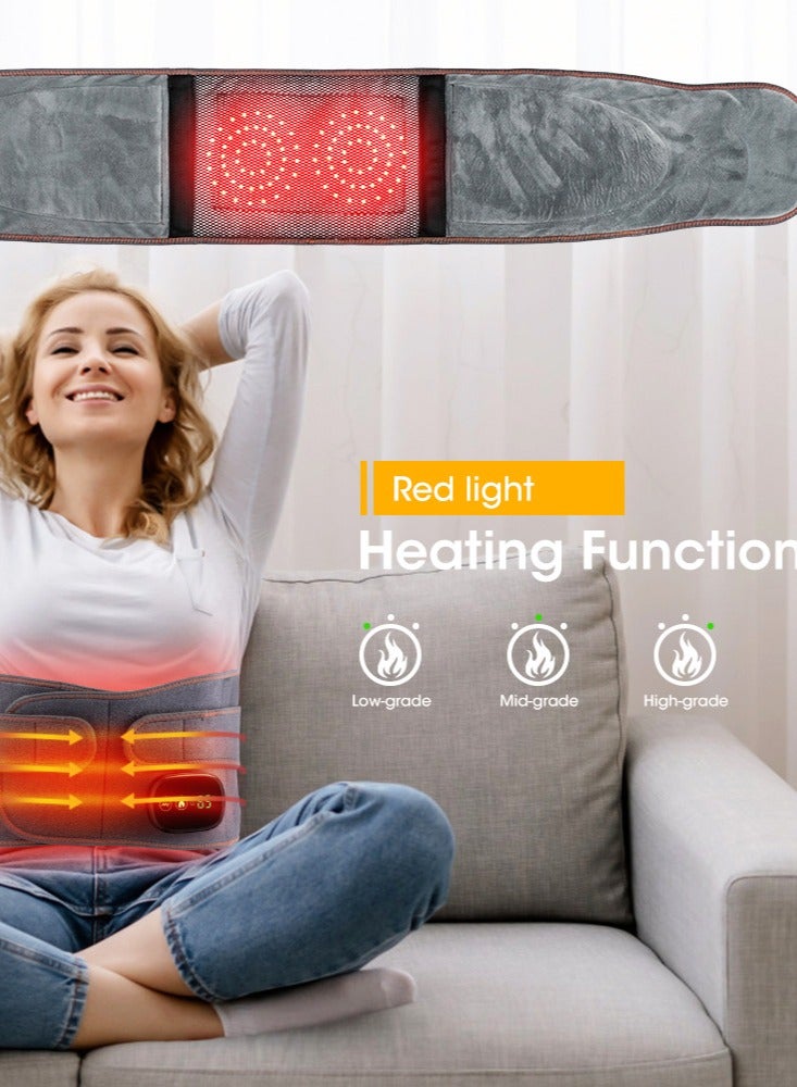 Joshberg Heating Pad for Back, Lumbar Massager, Heated Waist Belt Wrap, Cordless Heating Pad Back Brace with Heat and Massage, 3 Fast Heating Massaging Modes, Cordless Portable, Touchscreen Control - Image 3