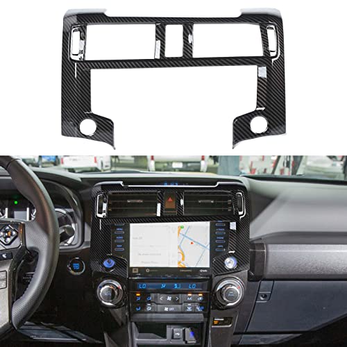 Jimen Compatible with Toyota 4Runner 2020-2022, Center Console Navigation Panel Cover Trim (Carbon Fiber) - Image 1