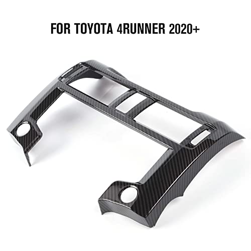 Jimen Compatible with Toyota 4Runner 2020-2022, Center Console Navigation Panel Cover Trim (Carbon Fiber) - Image 2