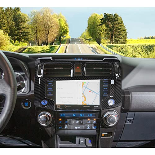 Jimen Compatible with Toyota 4Runner 2020-2022, Center Console Navigation Panel Cover Trim (Carbon Fiber) - Image 5