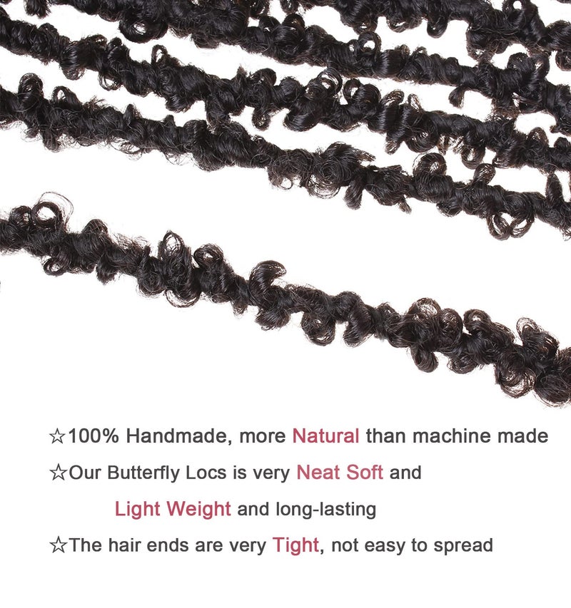 Leeven 30 Inch Long Butterfly Locs Crochet Hair 6 Packs Distressed Locs Crcoeht Braids Hair Natural Black Pre looped Synthetic Messy Goddess Butterfly Soft Locs Crochet Hair Extensions 1B# - Image 5