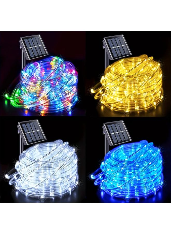 أضواء حبل شمسية LED بطول 866.14 بوصة، 200 ضوء ملون، 8 أوضاع إضاءة خارجية للحديقة والفناء والشرفة والشجرة، أنبوب مرن شفاف للديكورات في المهرجانات، هدية مثالية لجميع الفصول. - Image 1