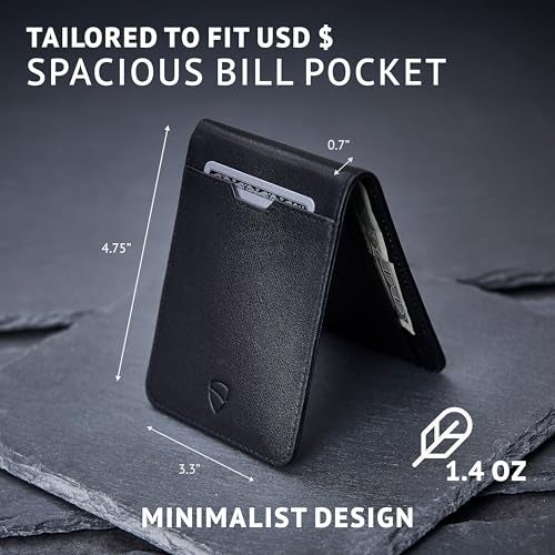 Vaultskin MANHATTAN ID Thin Leather Wallet with RFID Blocking and ID Window - Image 4