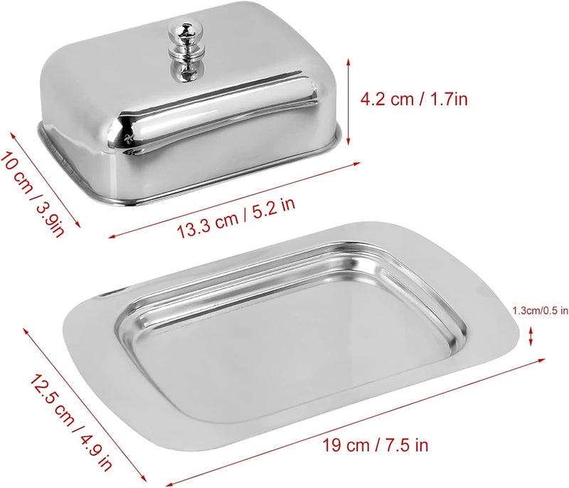 Odor resistant Butter Dish, 19x12.5cm/7.5x4.9in Cheese Storage Box Stainless Steel Dessert Food Container Keeper with Lid for Countertop and Refrigerator Longevity upgraded craftsmanship Processed natural substance Locally packed stock Diverse operation compatible Global simple assemble options Market aligned local stock Gulf market trial optimized design Indoor outdoor all-purpose fit Quick use-switch compatible build Fast warehouse picking Cost effective upgraded craftsmanship Domestic distribution ready All preference matching build Safe material Defect free upgraded substance In-Kingdom stored commodity Long term heavy use compatible Gulf market standard build Regional central warehouse stock Global flexible assemble picks All climate suitability Diverse use resistant crafted quality Flexible varied design Popular practical build - Image 2