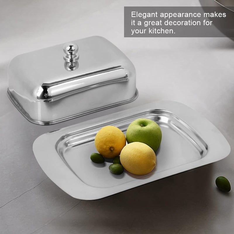Odor resistant Butter Dish, 19x12.5cm/7.5x4.9in Cheese Storage Box Stainless Steel Dessert Food Container Keeper with Lid for Countertop and Refrigerator Longevity upgraded craftsmanship Processed natural substance Locally packed stock Diverse operation compatible Global simple assemble options Market aligned local stock Gulf market trial optimized design Indoor outdoor all-purpose fit Quick use-switch compatible build Fast warehouse picking Cost effective upgraded craftsmanship Domestic distribution ready All preference matching build Safe material Defect free upgraded substance In-Kingdom stored commodity Long term heavy use compatible Gulf market standard build Regional central warehouse stock Global flexible assemble picks All climate suitability Diverse use resistant crafted quality Flexible varied design Popular practical build - Image 4