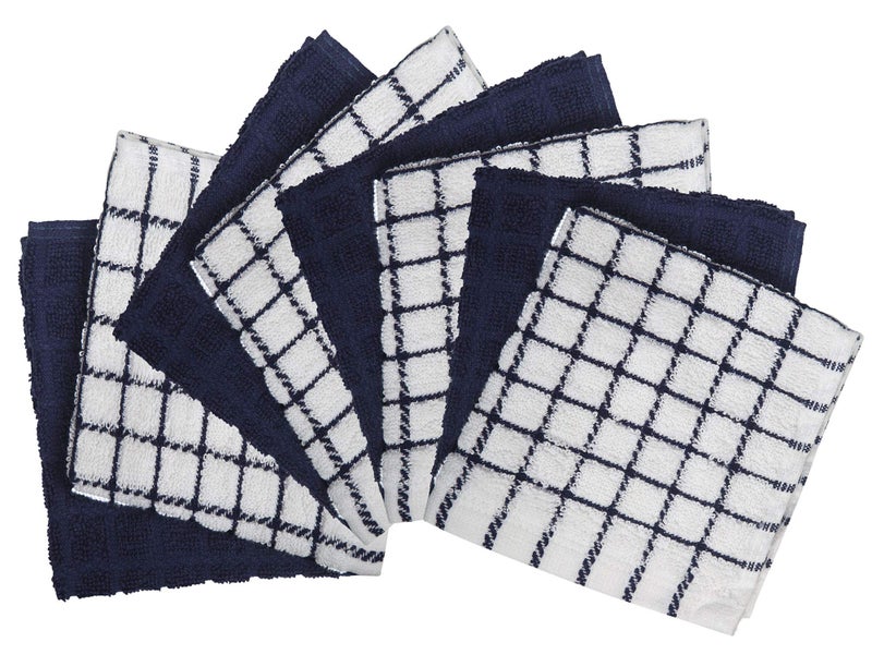 Bumble Towels Bumble Dish Cloths (8 Pack) | 12" x 12" | 100% Cotton Kitchen Towels | 405 GSM | Soft, Highly Absorbent & Durable Dish Towels for Kitchen | Navy - Image 2