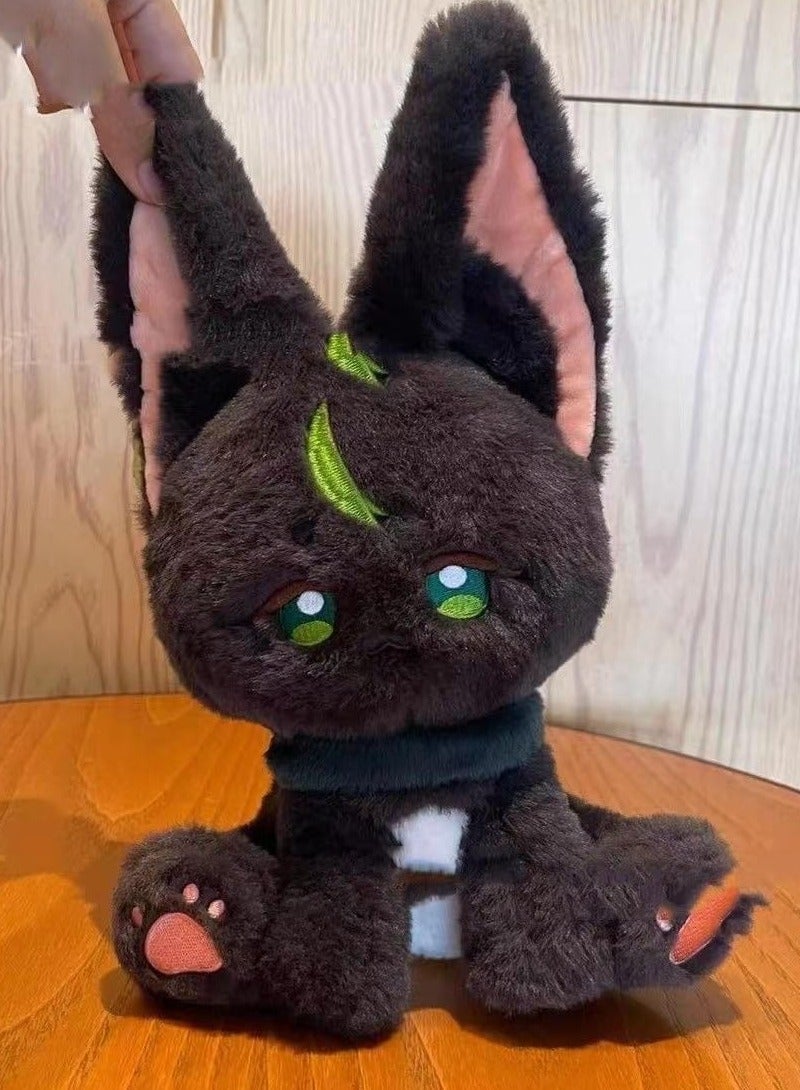 general Cute Tighnari Cat Sitting Position Plush Toy, Genshin Impact Role Series Stuffed Doll, Anime Game Plush Doll - Image 4