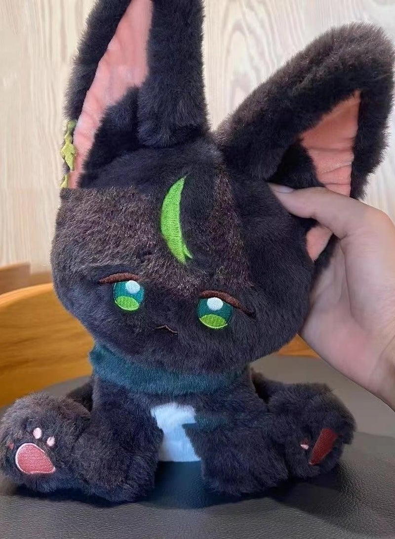 general Cute Tighnari Cat Sitting Position Plush Toy, Genshin Impact Role Series Stuffed Doll, Anime Game Plush Doll - Image 3