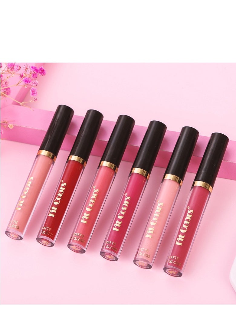 Fit Colors مجموعة من 6 قطع أحمر شفاه سائل مطفي غير لزج  - Image 3
