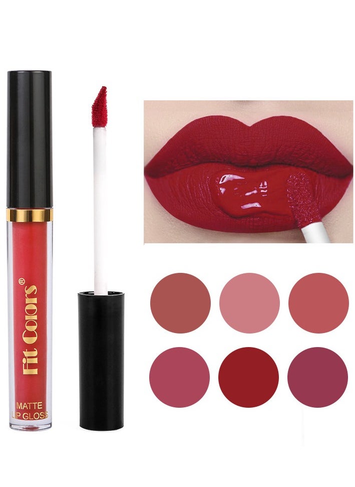 Fit Colors مجموعة من 6 قطع أحمر شفاه سائل مطفي غير لزج  - Image 2