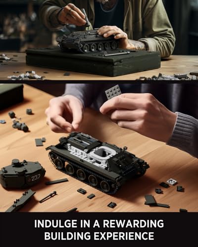Nifeliz T34/85 Tank, WW2 Military Tank Building Set for Adults, Collectible Army Model to Build and Display, Gift Ideal for Military Fans (818 PCS, NF10270) - Image 3