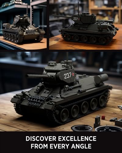 Nifeliz T34/85 Tank, WW2 Military Tank Building Set for Adults, Collectible Army Model to Build and Display, Gift Ideal for Military Fans (818 PCS, NF10270) - Image 5