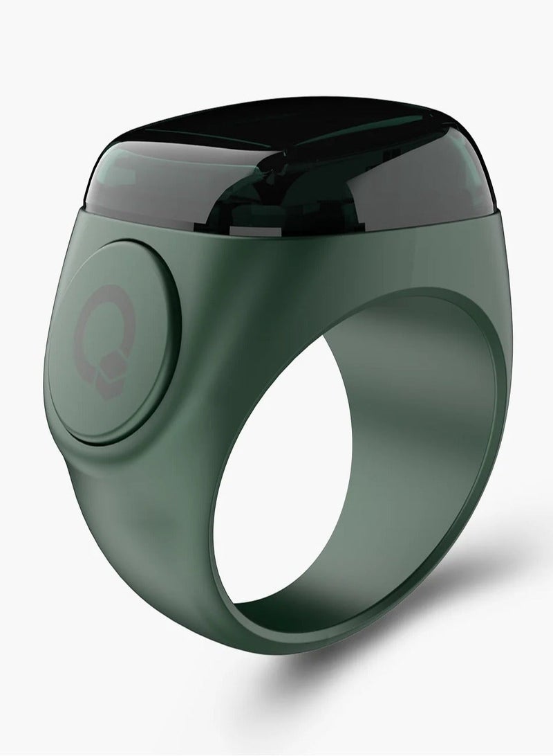 iQIBLA Digital Counter Tasbeeh  IQIBLA SMART SMART Zikr Ring Noor 20mm Green World's first Muslim IQIBLA SMART SMART Zikr Ring - Image 1