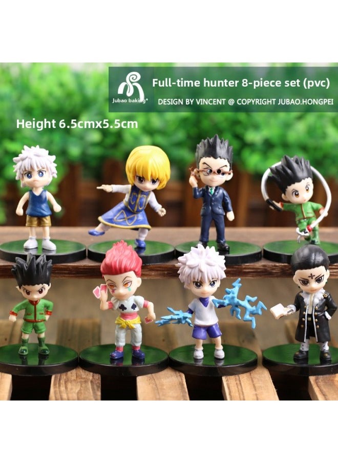 Full-time Hunter Hand-made Q Version Little Jiqi Xisuo Feitan Coola Leather Kama Qilei Ouli Decoration Doll-Color:Doudou Eye Full-time Hunter 6-Piece Set (PVC)  - Image 3