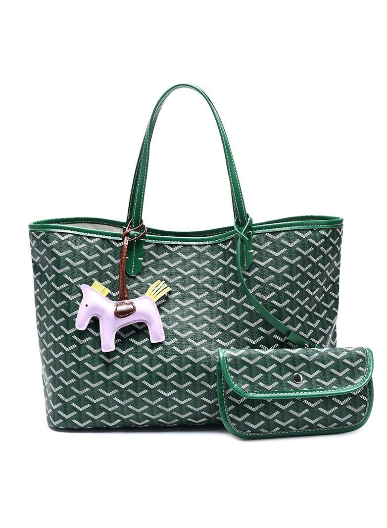 EMO Dog Tooth Tote Bag Travel Bag Vegetable Basket Shopping Bag Pendants Random