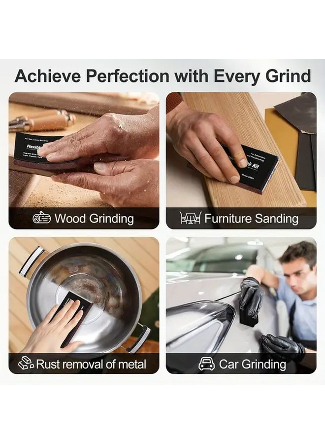 12 قطعة مجموعة كتلة سنفرة الإيفا المرنة لسيارة هيكل السيارة الرطب أو الجاف - Image 5