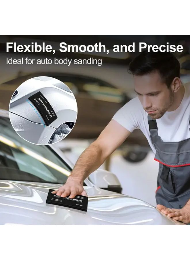 12 قطعة مجموعة كتلة سنفرة الإيفا المرنة لسيارة هيكل السيارة الرطب أو الجاف - Image 4