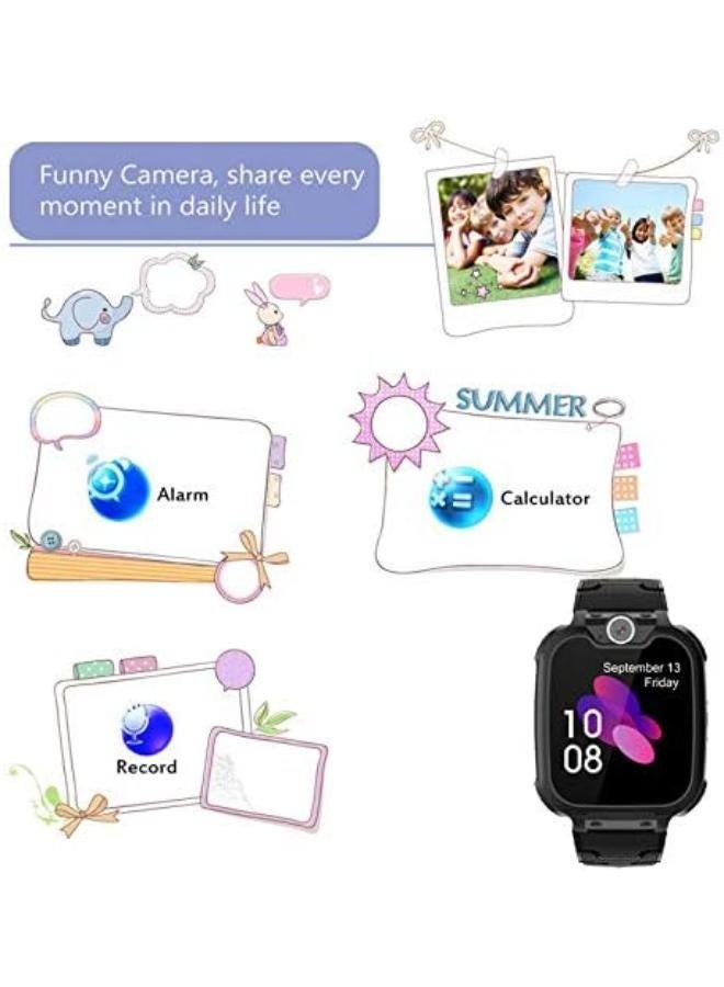 Nabi Children's IP65 Waterproof Smart Watch with SOS, Camera, Call, Music, 7 Games Puzzle, Alarm Clock, Compatible with iOS and Android for Girls and Boys - Image 4