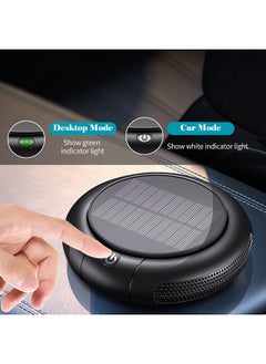 Generic Car Negative ion Air Purifier with Solar Panel 1200mAh Battery  Quiet Air Cleaner for Home Car Office Allergies Pets Dust Pollen Hair Odors  - Image 4